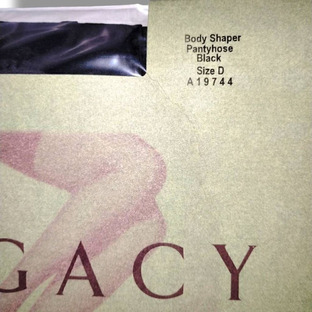 Legacy Pantyhose (2) Body Shaper Black & Warm Beige Gravity Defying Size D